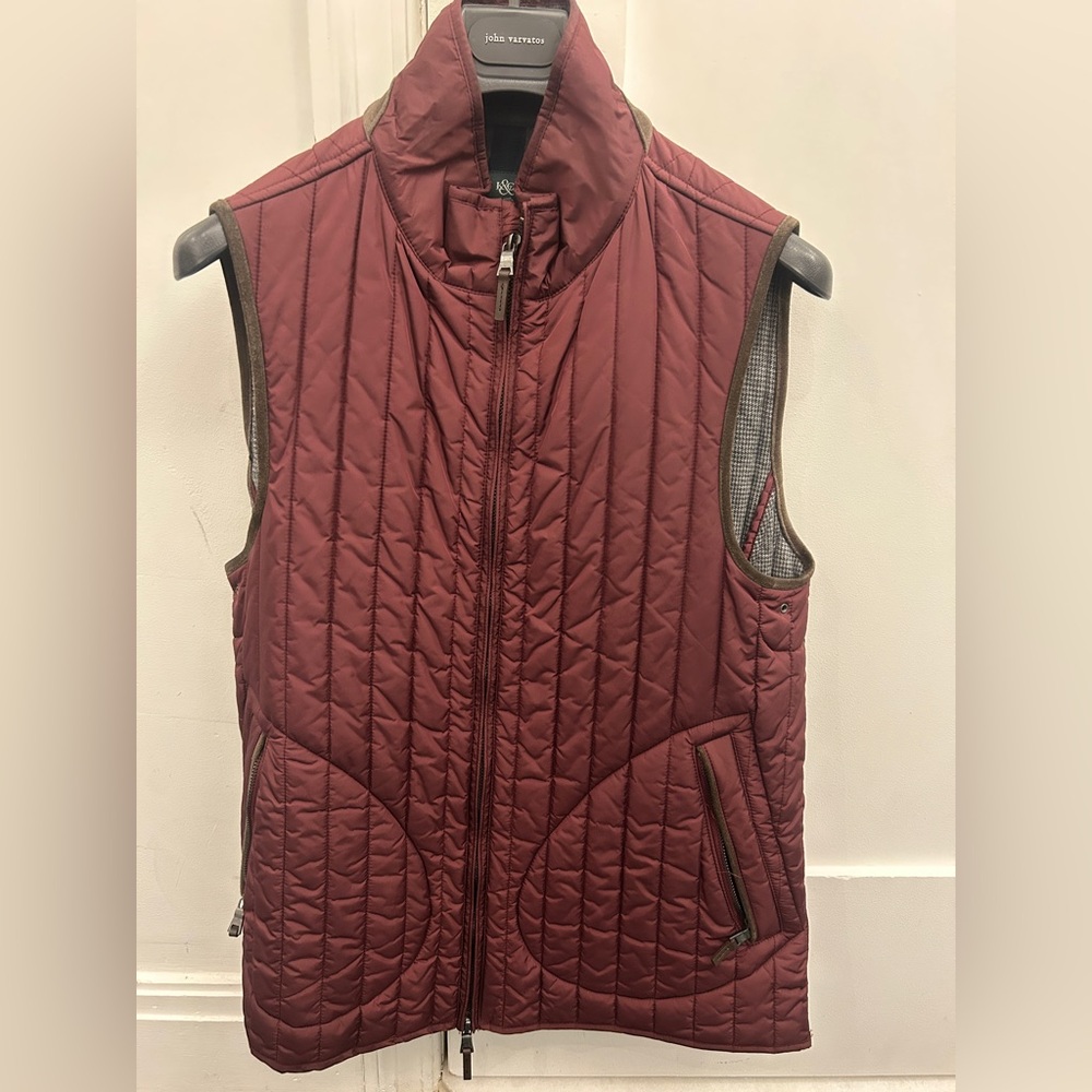 Kurt & Curwen Men's Quilted Vest Maroon Size S